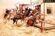 Charles M Russell In Without Knocking china oil painting reproduction